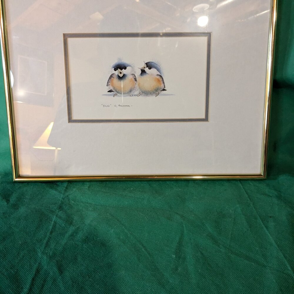Val Pfeiffer print. Matted and framed. "Duo"